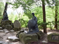 河合曾良（かわいそら)(立石寺本堂(根本中堂)前付近 山形県山形市山寺) 