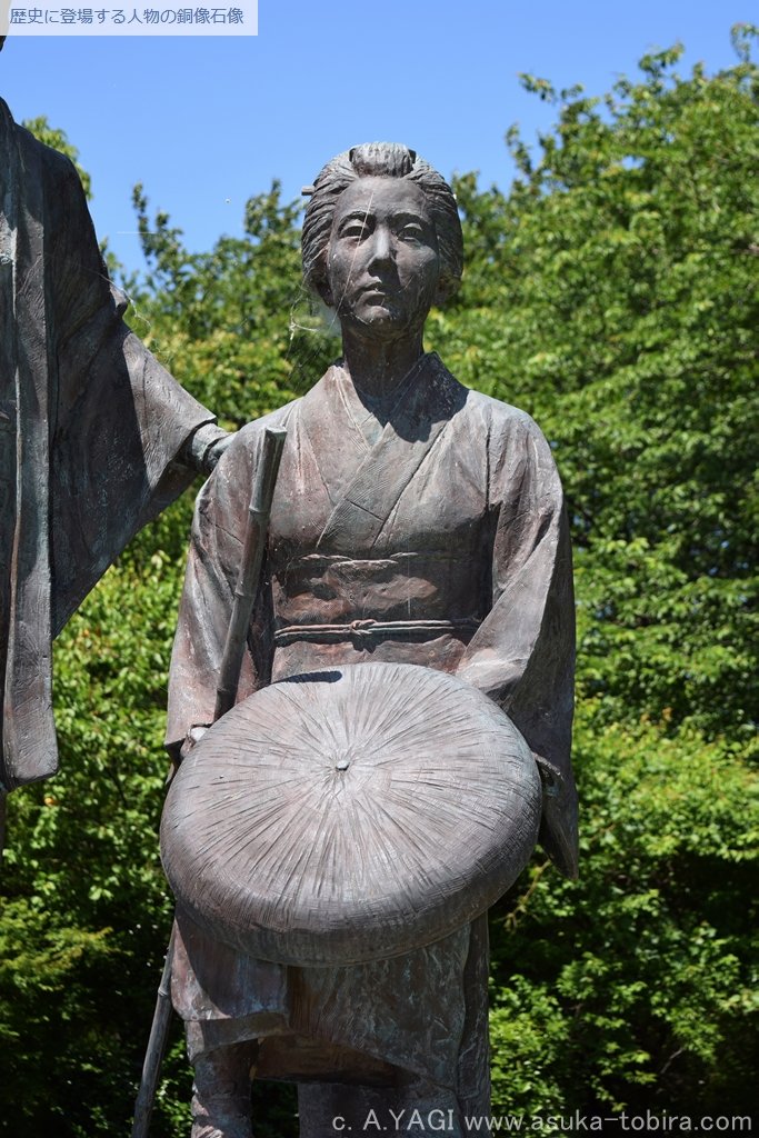 梁川星巌と紅蘭[曽根城公園（岐阜県大垣市現曽根町）