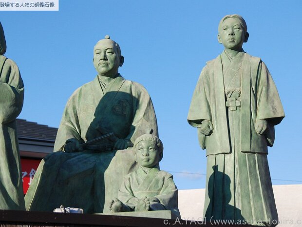 浅井長政 大河ドラマ「江」テーマ館・家族像（滋賀県長浜市)公開時