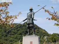 長宗我部元親　初陣の像　若宮八幡宮内（高知県高知市長浜6600) 